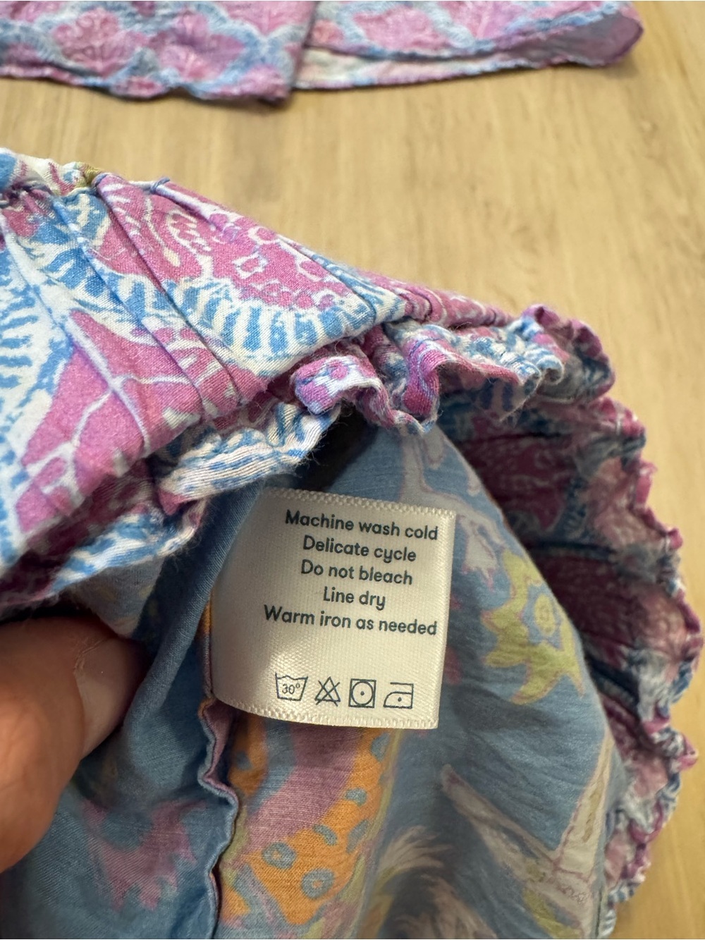 Roller Rabbit Pink & Blue Floral Ruffle pajama set - Picture 6 of 6
